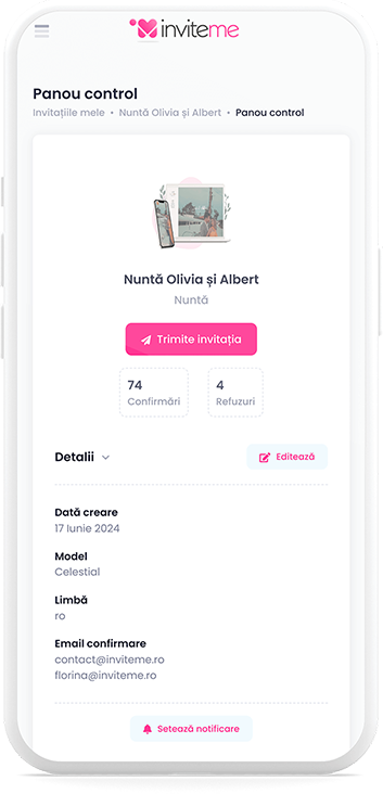 InviteMe.fr - Tableau de bord