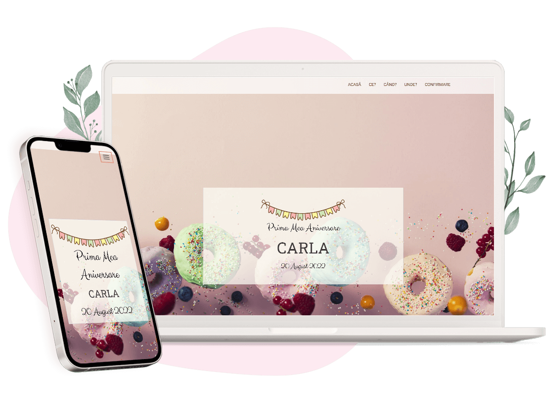 Modèle d'invitation en ligne pour Anniversaires : personnalisez Celebration selon vos envies.