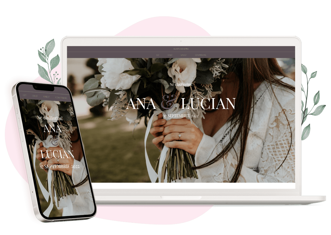 Modèle d'invitation en ligne pour Mariage : personnalisez Classy selon vos envies.