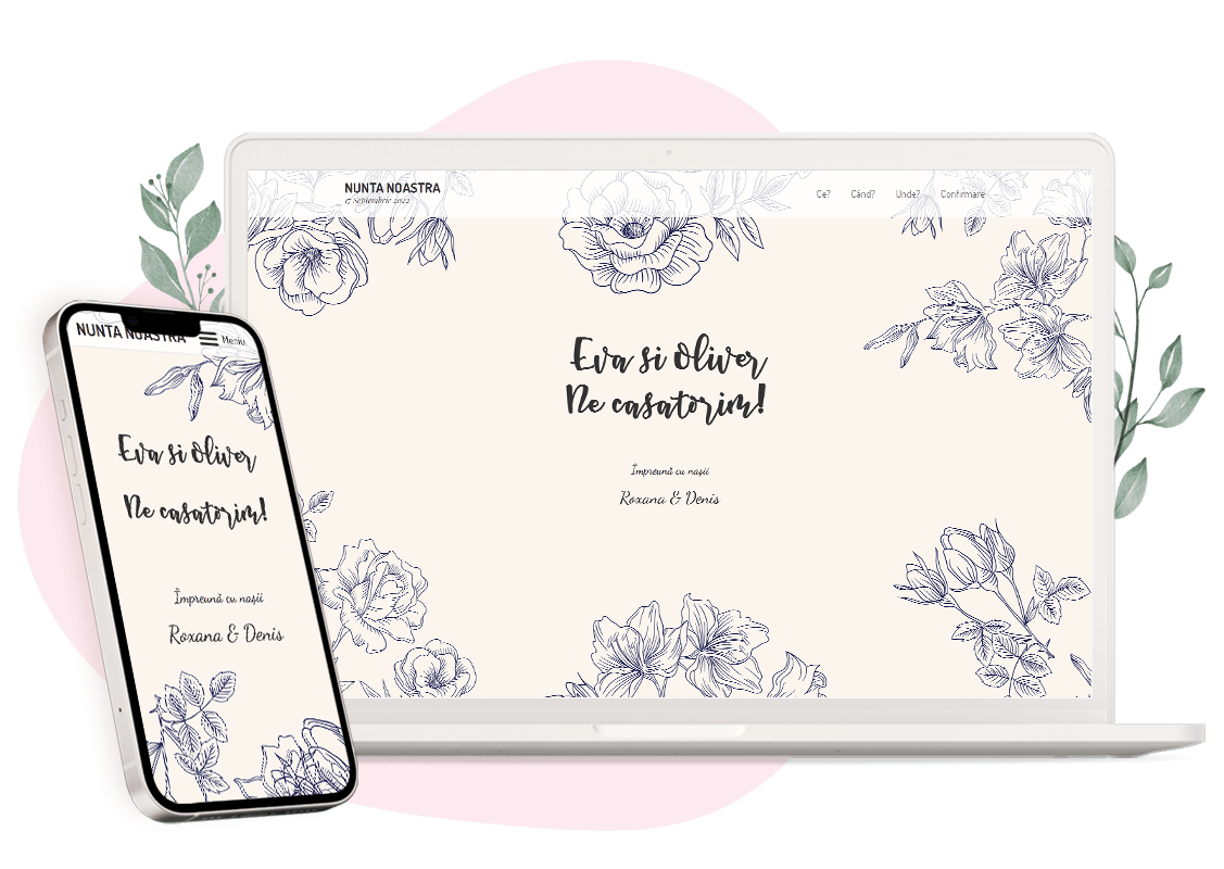 Modèle d'invitation en ligne pour Mariage : personnalisez Simple love selon vos envies.