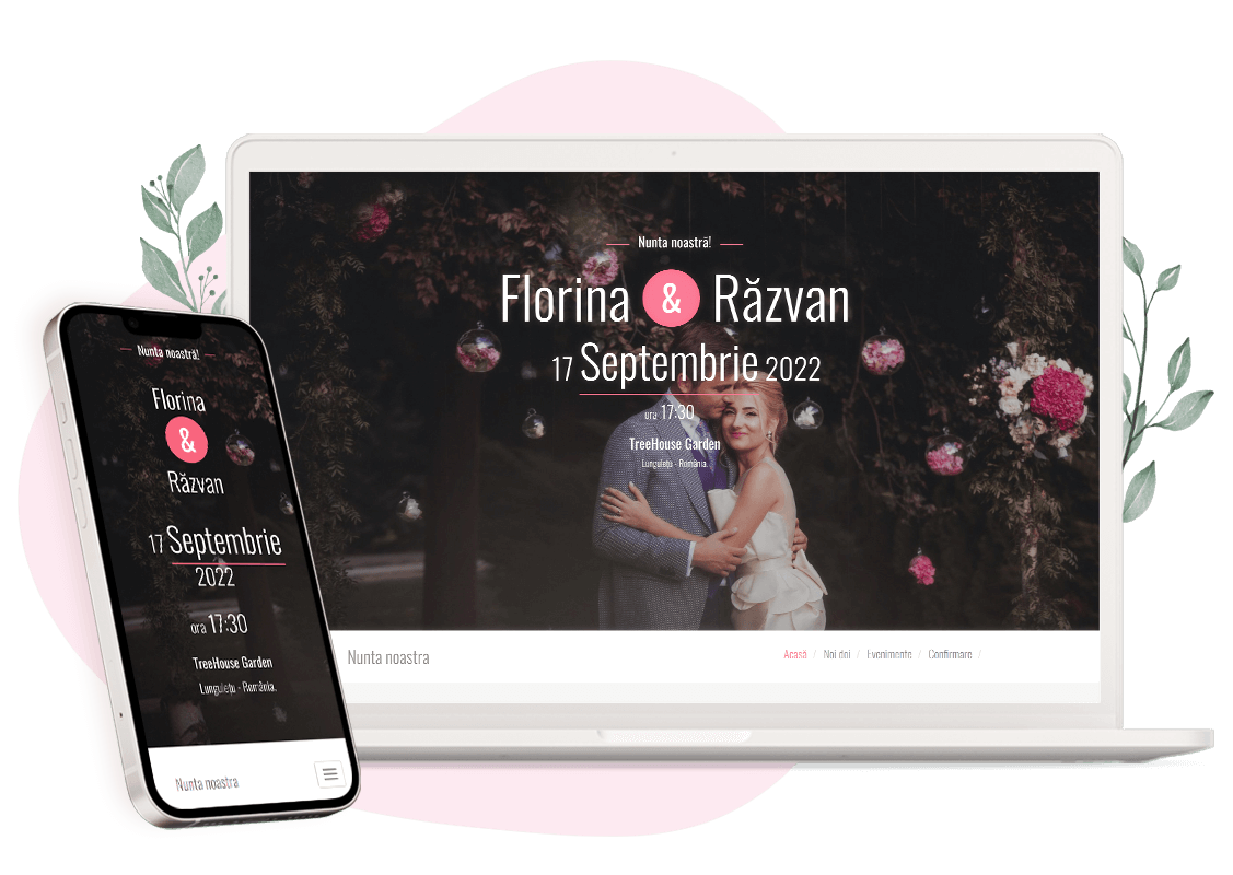 Modèle d'invitation en ligne pour Mariage : personnalisez Sublime selon vos envies.